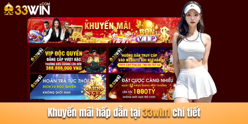Các khuyến mãi siêu hấp dẫn cho người chơi tại 33win1