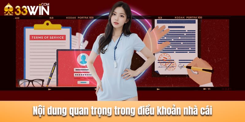Các nội dung quan trọng có trong điều khoản của nhà cái